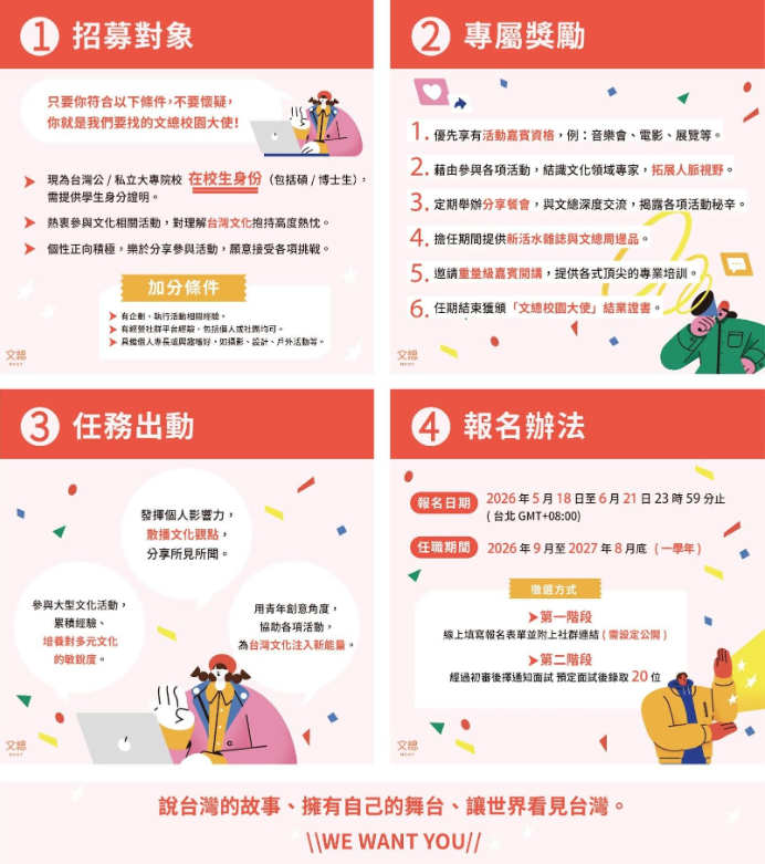 第五屆文總校園大使海報2